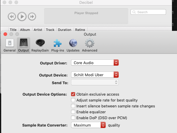 reclock enable bitperfect audio